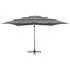  Umbrelă de soare 4 niveluri, stâlp aluminiu antracit 250x250 cm