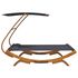  Pat de exterior cu baldachin antracit 165x203x138 cm lemn masiv