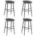  Set mobilier de bar, 5 piese, negru