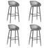  Set mobilier de bar, 5 piese, alb și gri