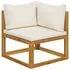  Set mobilier grădină cu perne 10 piese crem lemn masiv acacia
