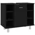  Dulap de baie, negru, 60 x 32 x 53,5 cm, lemn prelucrat