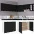  Dulap suspendat “Lyon”, negru, 80 x 31 x 60 cm, lemn prelucrat