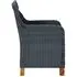  Set mobilier exterior cu perne, 7 piese, gri închis, poliratan
