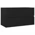  Set mobilier de baie, 2 piese, negru, PAL