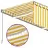  Copertină retractabilă manual cu stor, galben&alb, 3,5x2,5 m