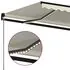  Copertină retractabilă manual cu LED, crem, 450x350 cm