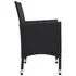  Set mobilier de grădină, 9 piese, negru