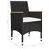  Set mobilier de grădină, 9 piese, negru