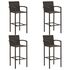  Set mobilier de bar de grădină, 5 piese, maro