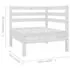  Set mobilier de grădină, 10 piese, alb, lemn masiv de pin