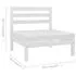  Set mobilier de grădină, 4 piese, alb, lemn masiv de pin