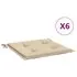  Perne scaune de grădină 6 buc bej 50x50x4 cm țesătură Oxford
