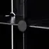  Dulap modular cu 18 compartimente alb și negru 37x146x180,5 cm