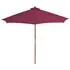  Umbrelă de soare exterior, stâlp din lemn, 300 cm, roșu bordo