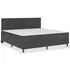  Cadru pat continental, gri, 200x200 cm, material textil