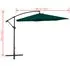  Umbrelă de soare de grădină în consolă, verde, 3 m