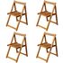  Set mobilier de exterior pliabil, 5 piese, lemn masiv de acacia