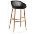  Scaune de bar, 2 buc, negru