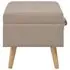  Taburet cu depozitare, 40 cm, bej, material textil