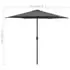  Umbrelă de soare cu stâlp din aluminiu, antracit, 270x246 cm