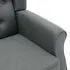  Fotoliu cu taburet pentru picioare, gri deschis material textil