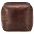  Taburet maro închis 40x40x40 cm piele naturală de capră