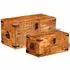  Set cufere de depozitare, 2 piese, lemn mango nefinisat 