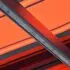 Copertină retractabilă manual LED portocaliu și maro 300x250 cm