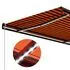  Copertină retractabilă manual LED portocaliu și maro 300x250 cm
