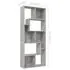  Bibliotecă, gri beton, 67x24x161 cm, lemn prelucrat