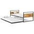  Cadru pat extensibil, negru, 90x200 cm, metal