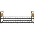  Cadru pat extensibil, negru, 90x200 cm, metal