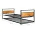  Cadru pat extensibil, negru, 90x200 cm, metal