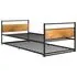  Cadru pat extensibil, negru, 90x200 cm, metal