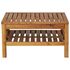  Set mobilier grădină perne alb crem, 3 piese, lemn masiv acacia