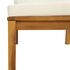  Set mobilier grădină perne alb crem, 3 piese, lemn masiv acacia