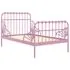  Cadru de pat extensibil, roz, metal, 80x130/200 cm