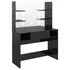  Masă de machiaj cu lumini LED, negru lucios, 100x40x135 cm, MDF