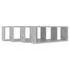  Rafturi de perete cub, 4 buc, gri beton, 60x15x23 cm, PAL