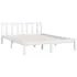  Cadru de pat dublu, alb, 135x190 cm, lemn masiv de pin