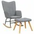  Scaun balansoar cu taburet, gri deschis, textil