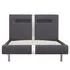  Cadru de pat cu LED, gri, 90 x 200 cm, piele artificială