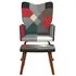  Scaun balansoar cu taburet, material textil, petice
