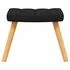  Scaun de relaxare cu taburet, negru, textil