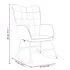  Scaun balansoar cu taburet, gri deschis, textil