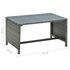  Set mobilier de grădină cu perne, 4 piese, gri, poliratan