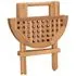  Set mobilier exterior pliabil cu perne, 3 piese, lemn masiv tec