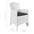  Set mobilier de exterior 5 piese alb plastic aspect ratan