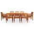  Set mobilier de exterior cu perne 9 piese, lemn masiv de acacia